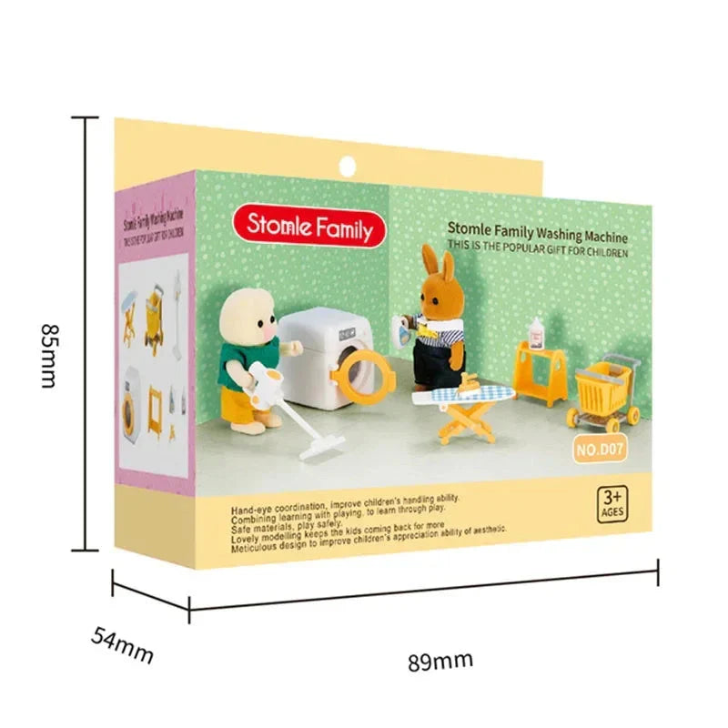 Mini Washing Machine Set - Roligt och lärorikt - lekfullt minitvättställ