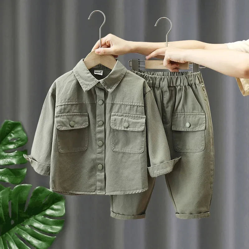 Mini Mode - Mjukt och bekvämt - 2-delat höstset i denim