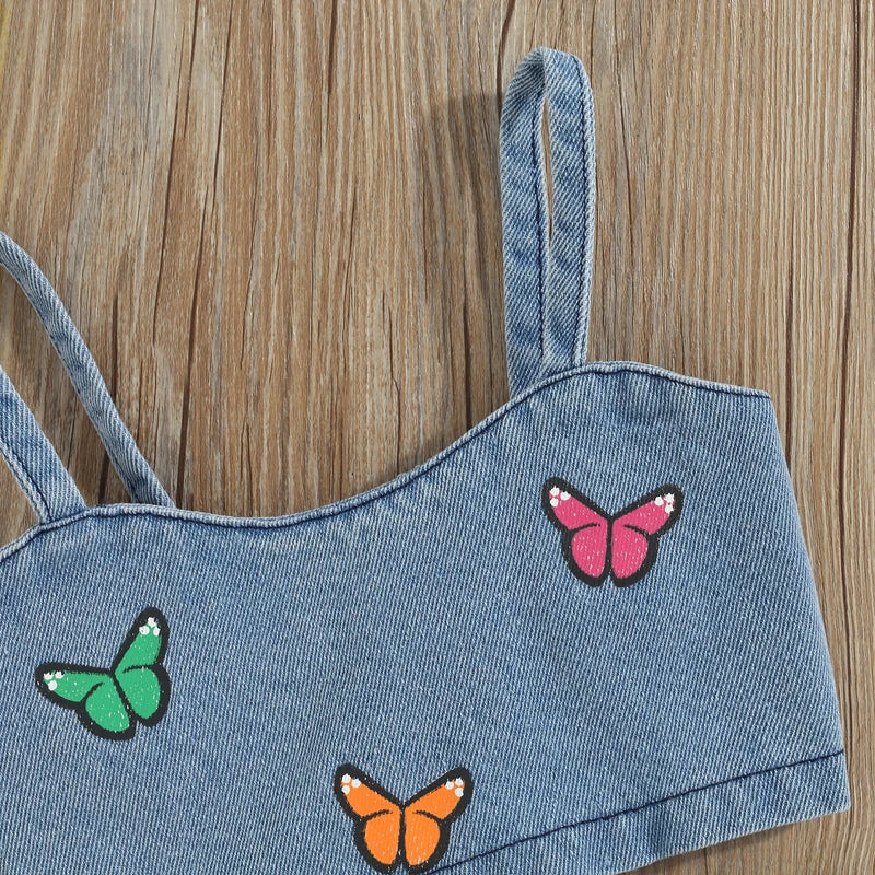 Mini Mode - Vackert broderi - Denimset för sommaren