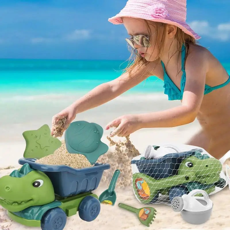Beach Dino Set – Bygg ditt slott – Dinotruck-stranden