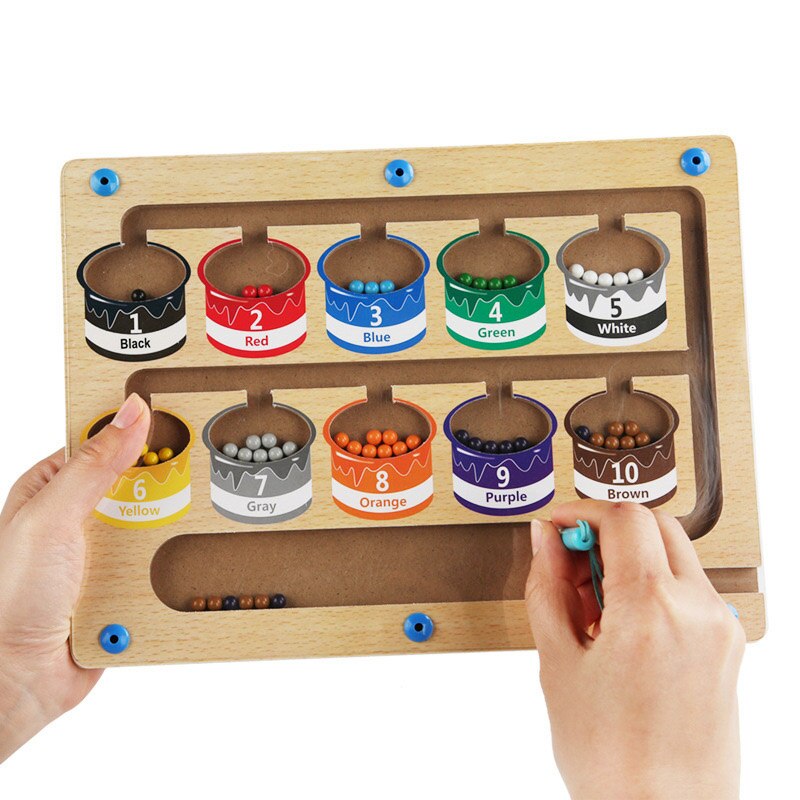 Magnetisk labyrint – sorteringstavla med magneter