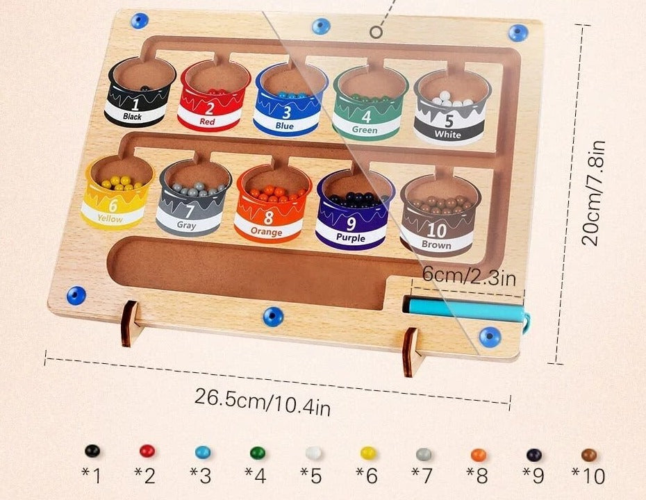 Magnetisk labyrint – sorteringstavla med magneter