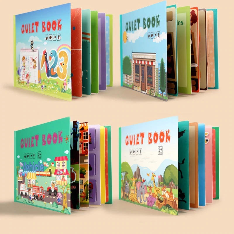 Quiet Book™ - Den tysta boken | Utveckla ditt barns finmotorik