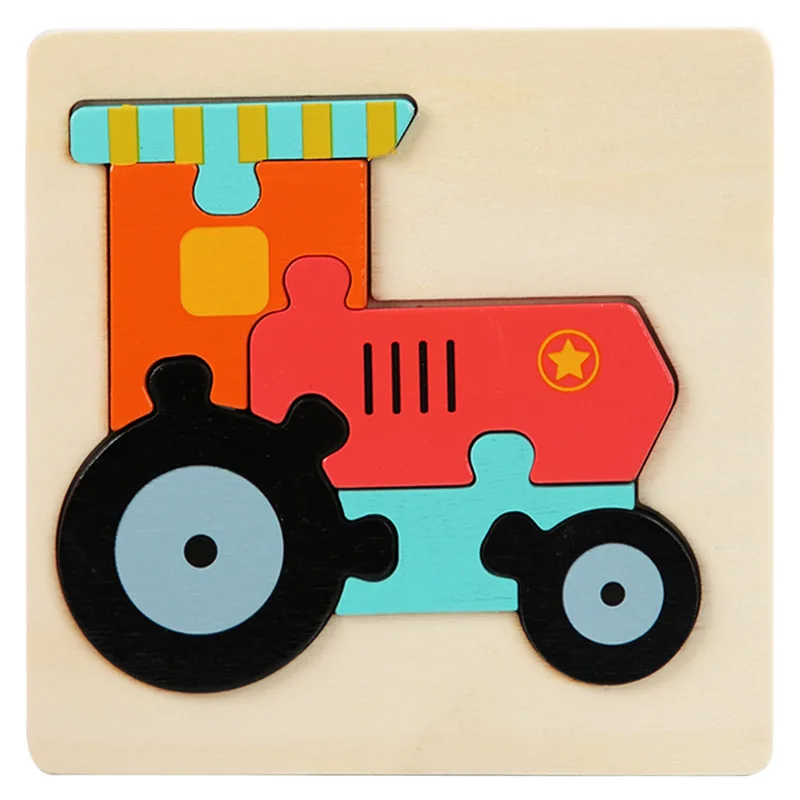 3D Wooden Puzzle™ - Lekfullt djuräventyr - Jigsaw pussel