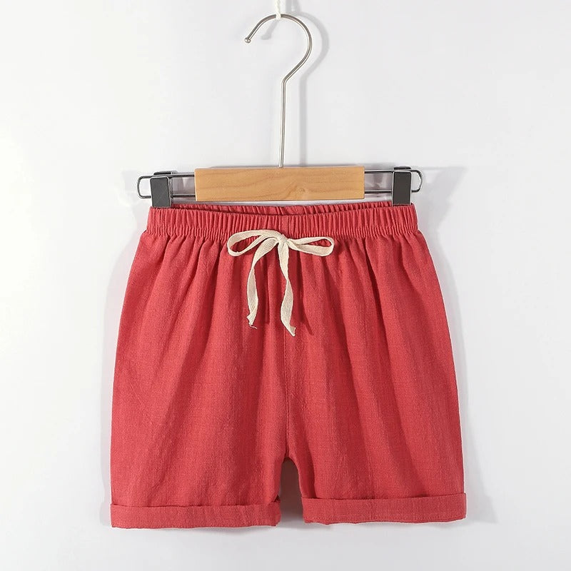 Mini Mode - Snabbtorkande material - Shorts av bomull och linne