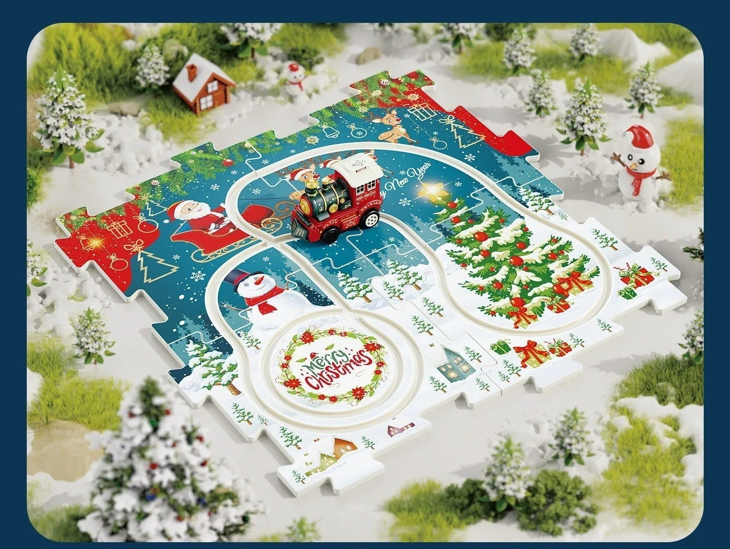 DIY Xmas Train Track™ - Bygg ditt eget jullandskap - jultågspussel