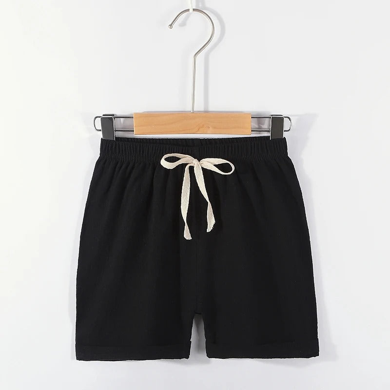 Mini Mode - Snabbtorkande material - Shorts av bomull och linne