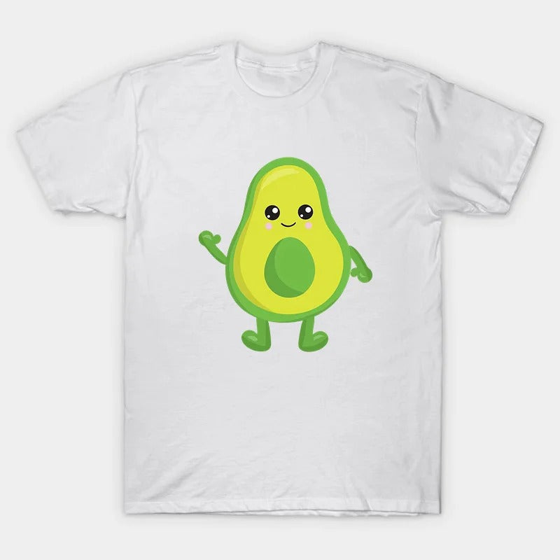 Mini Mode - Matcha med familjen - Avocado T-shirt Vit