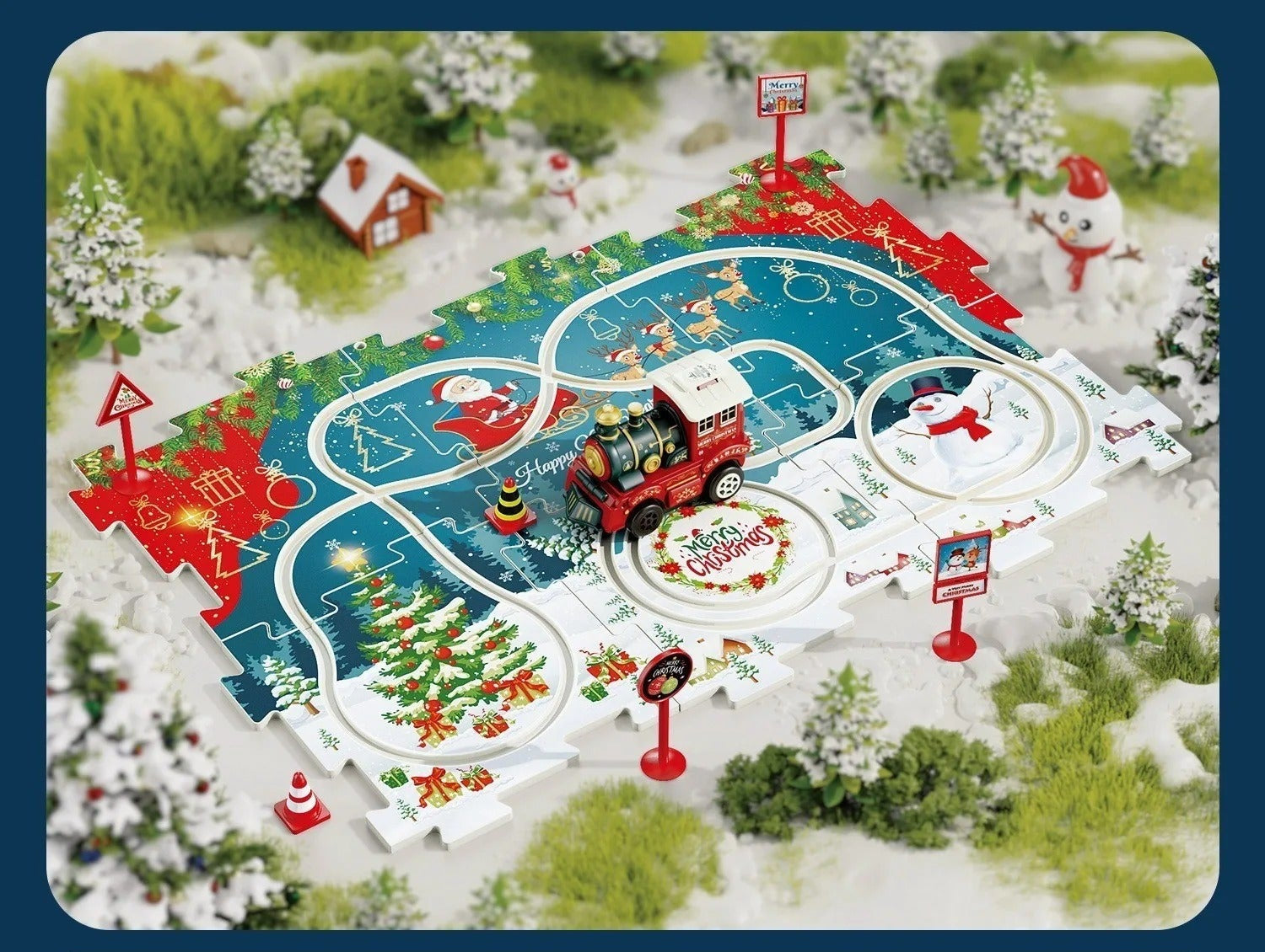 DIY Xmas Train Track™ - Bygg ditt eget jullandskap - jultågspussel