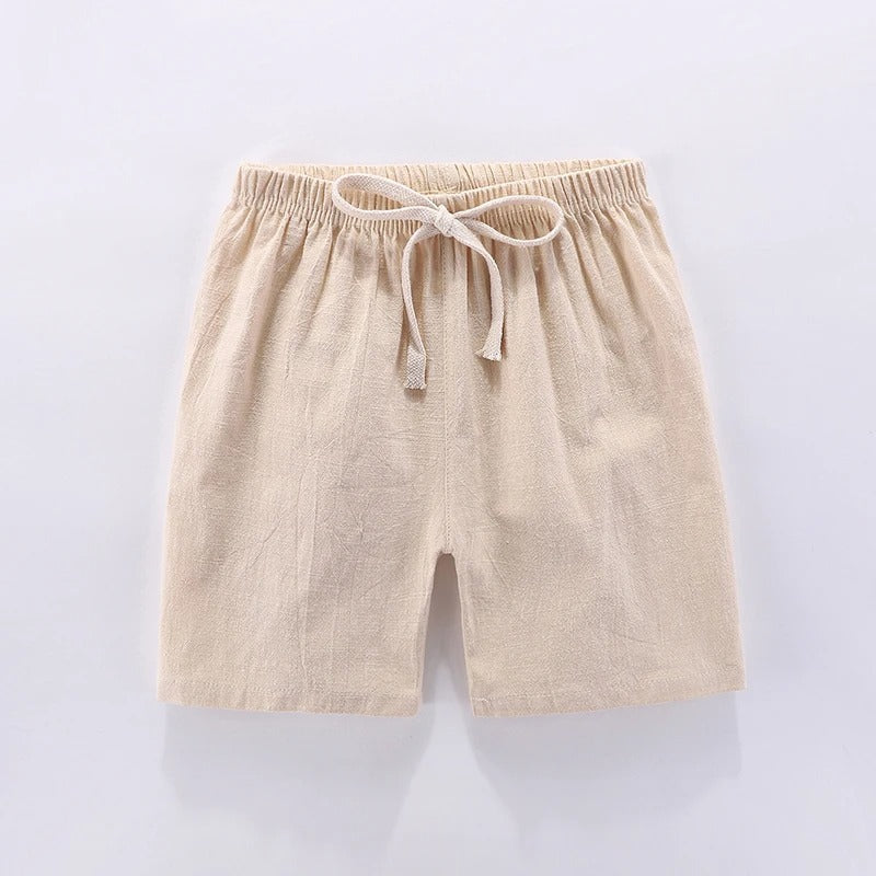 Mini Mode - Snabbtorkande material - Shorts av bomull och linne