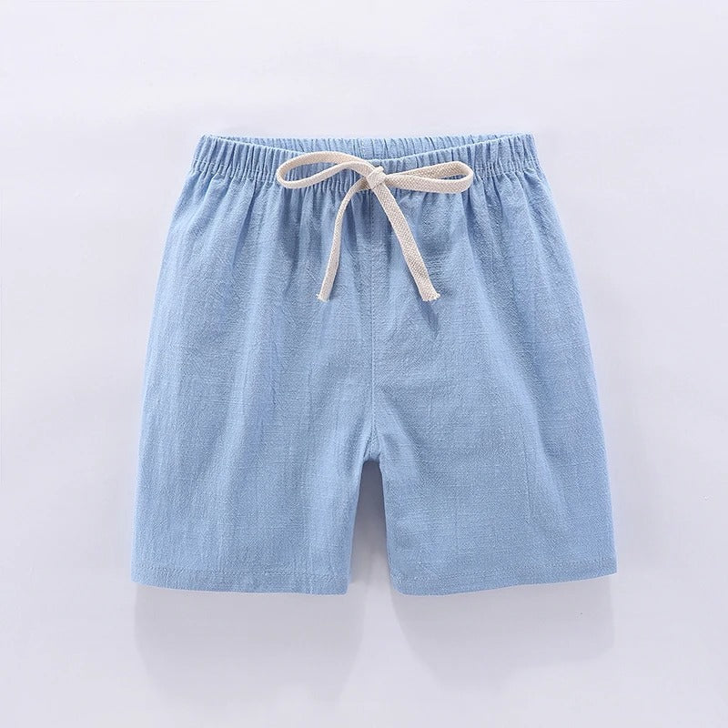 Mini Mode - Snabbtorkande material - Shorts av bomull och linne