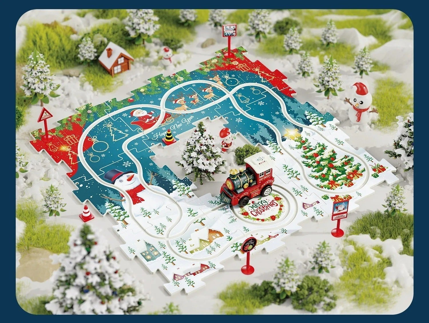 DIY Xmas Train Track™ - Bygg ditt eget jullandskap - jultågspussel