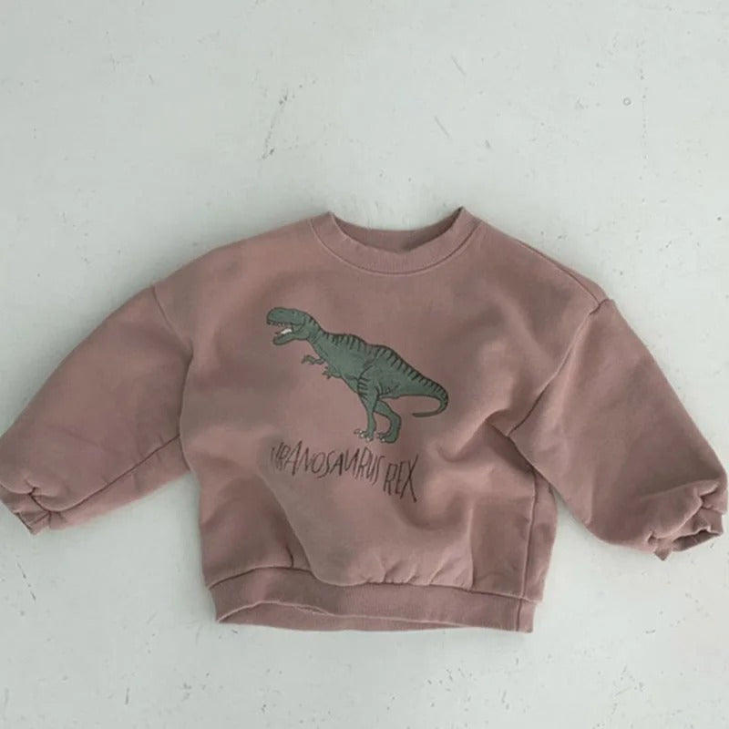 Mini Mode - Gulligt dinosaurietryck - Dinosaurietröja