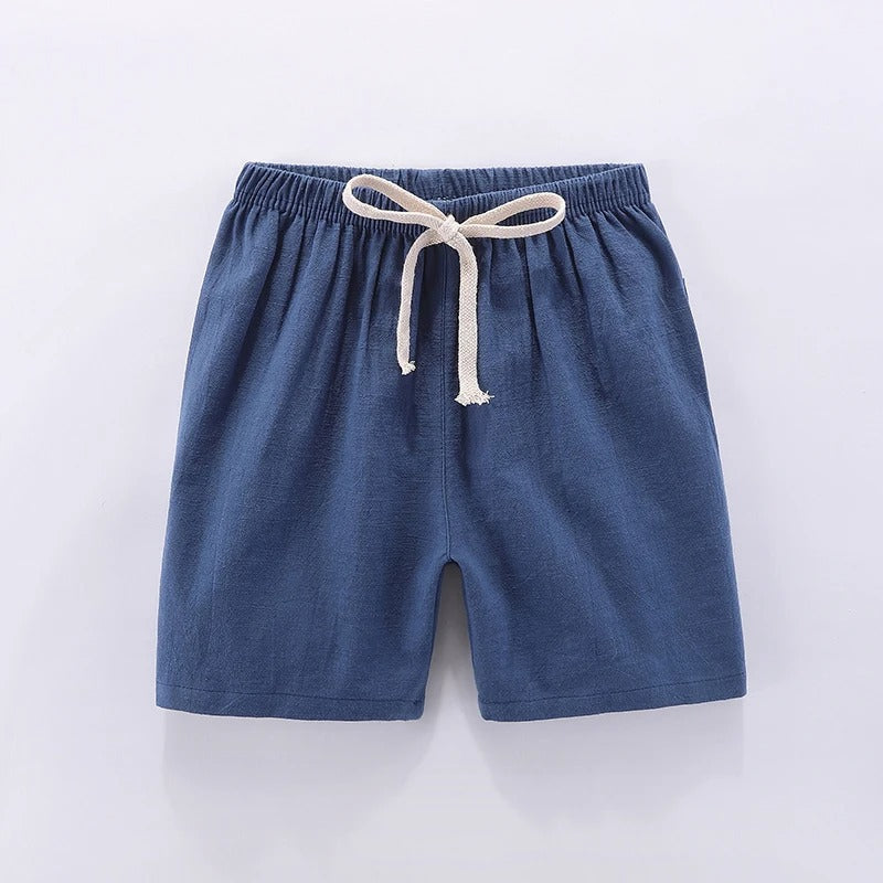 Mini Mode - Snabbtorkande material - Shorts av bomull och linne
