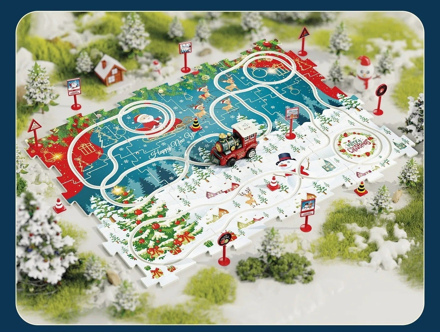 DIY Xmas Train Track™ - Bygg ditt eget jullandskap - jultågspussel