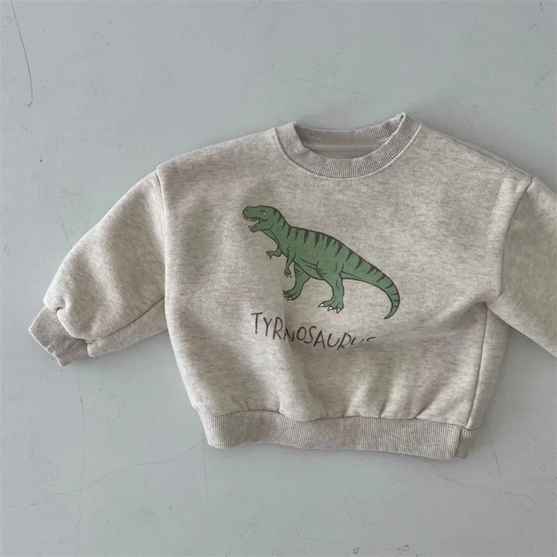 Mini Mode - Gulligt dinosaurietryck - Dinosaurietröja