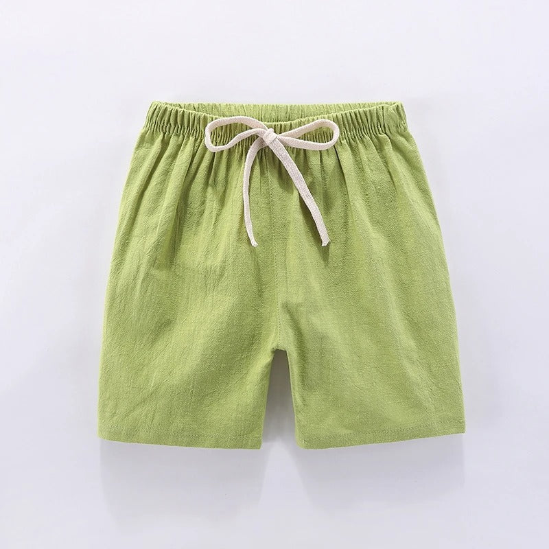 Mini Mode - Snabbtorkande material - Shorts av bomull och linne