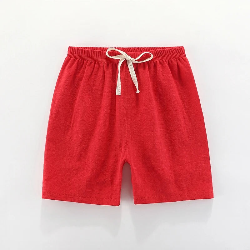 Mini Mode - Snabbtorkande material - Shorts av bomull och linne